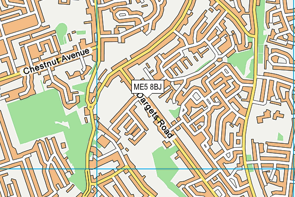ME5 8BJ map - OS VectorMap District (Ordnance Survey)
