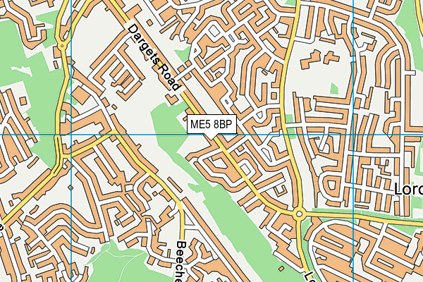 ME5 8BP map - OS VectorMap District (Ordnance Survey)