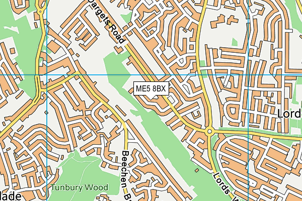 ME5 8BX map - OS VectorMap District (Ordnance Survey)