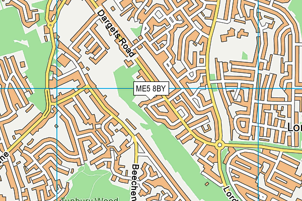 ME5 8BY map - OS VectorMap District (Ordnance Survey)