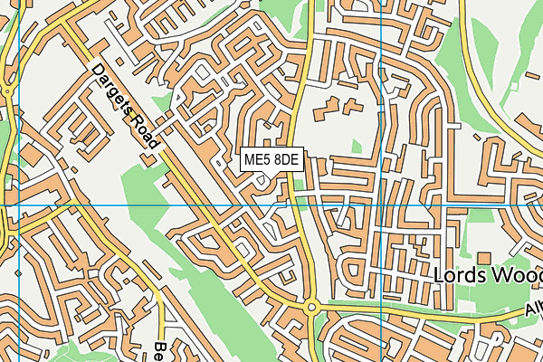 ME5 8DE map - OS VectorMap District (Ordnance Survey)