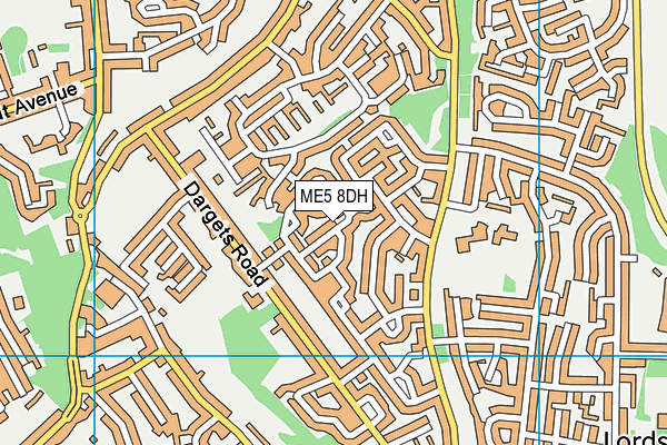 ME5 8DH map - OS VectorMap District (Ordnance Survey)