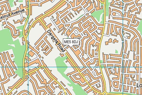 ME5 8DJ map - OS VectorMap District (Ordnance Survey)
