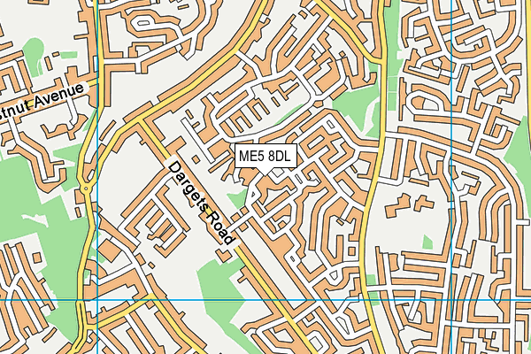 ME5 8DL map - OS VectorMap District (Ordnance Survey)