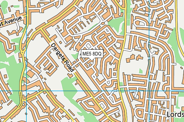 ME5 8DQ map - OS VectorMap District (Ordnance Survey)