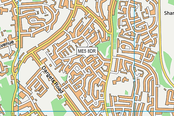 ME5 8DR map - OS VectorMap District (Ordnance Survey)