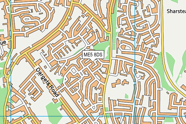 ME5 8DS map - OS VectorMap District (Ordnance Survey)