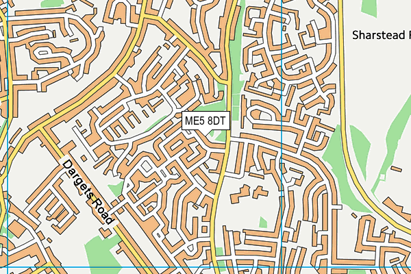 ME5 8DT map - OS VectorMap District (Ordnance Survey)