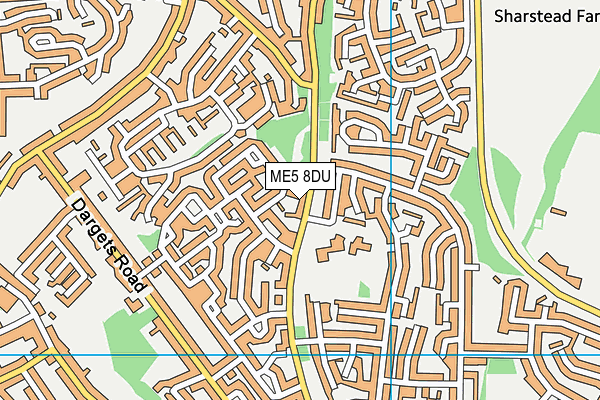 ME5 8DU map - OS VectorMap District (Ordnance Survey)