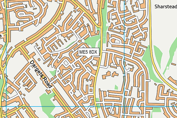 ME5 8DX map - OS VectorMap District (Ordnance Survey)