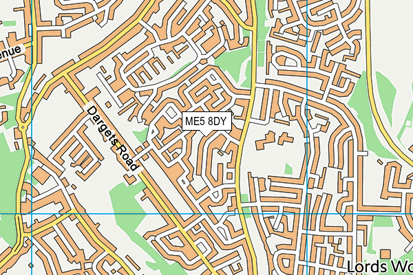 ME5 8DY map - OS VectorMap District (Ordnance Survey)