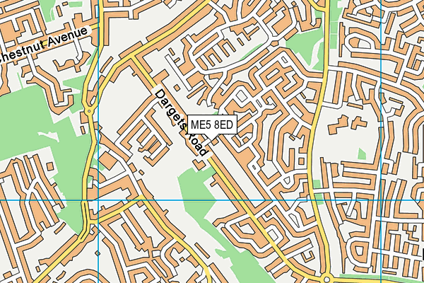 ME5 8ED map - OS VectorMap District (Ordnance Survey)