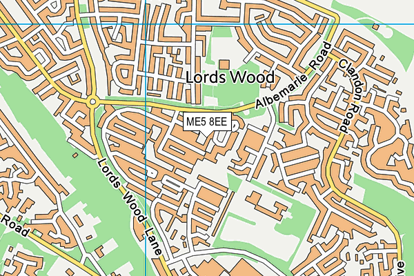 ME5 8EE map - OS VectorMap District (Ordnance Survey)