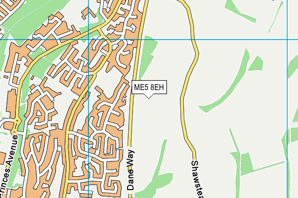ME5 8EH map - OS VectorMap District (Ordnance Survey)