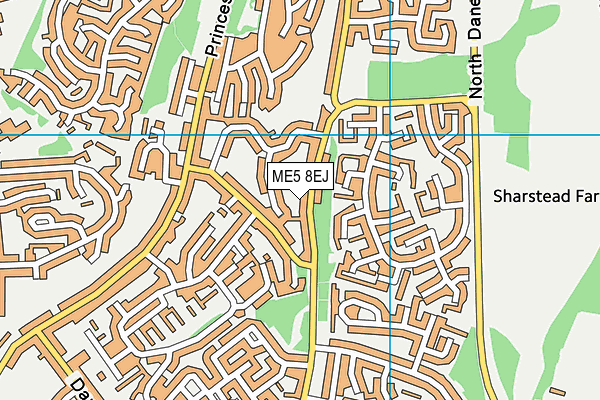 ME5 8EJ map - OS VectorMap District (Ordnance Survey)