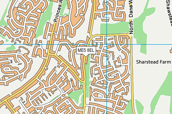 ME5 8EL map - OS VectorMap District (Ordnance Survey)