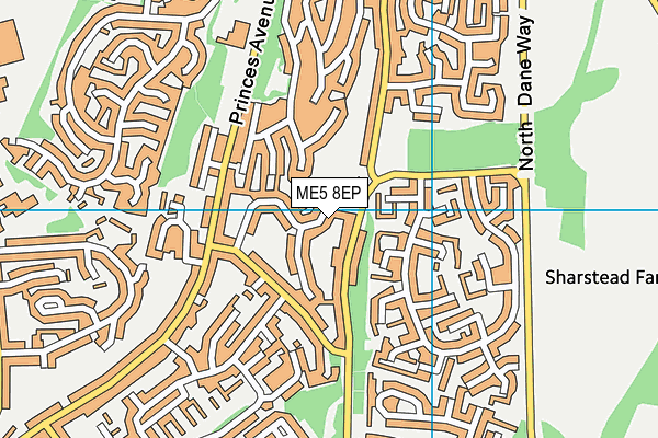 ME5 8EP map - OS VectorMap District (Ordnance Survey)