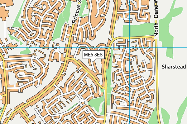 ME5 8ES map - OS VectorMap District (Ordnance Survey)