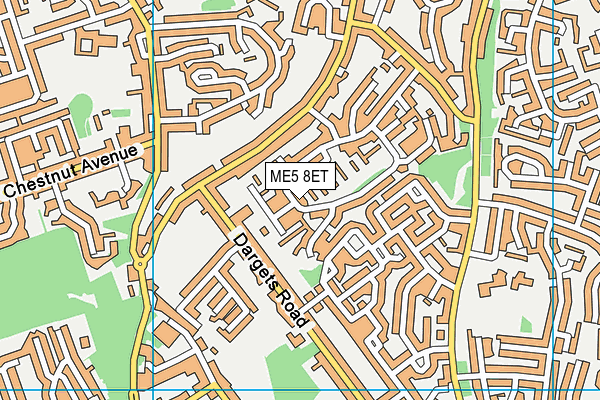 ME5 8ET map - OS VectorMap District (Ordnance Survey)