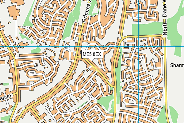 ME5 8EX map - OS VectorMap District (Ordnance Survey)