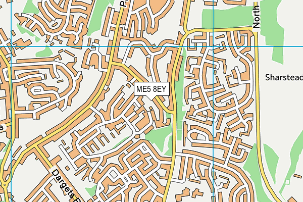 ME5 8EY map - OS VectorMap District (Ordnance Survey)