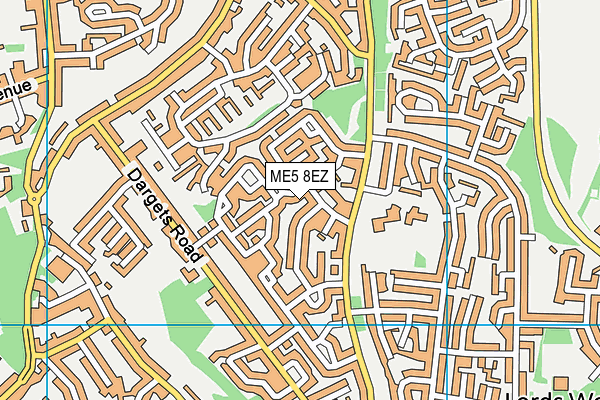 ME5 8EZ map - OS VectorMap District (Ordnance Survey)