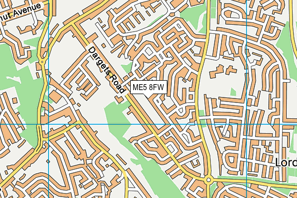 ME5 8FW map - OS VectorMap District (Ordnance Survey)