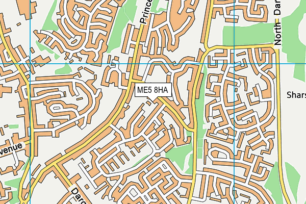 ME5 8HA map - OS VectorMap District (Ordnance Survey)