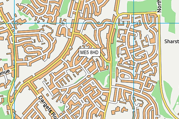 ME5 8HD map - OS VectorMap District (Ordnance Survey)
