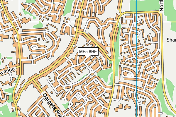 ME5 8HE map - OS VectorMap District (Ordnance Survey)