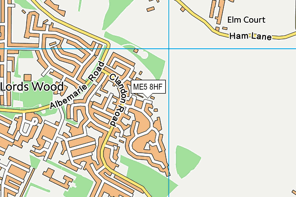ME5 8HF map - OS VectorMap District (Ordnance Survey)