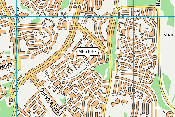 ME5 8HG map - OS VectorMap District (Ordnance Survey)