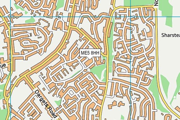 ME5 8HH map - OS VectorMap District (Ordnance Survey)