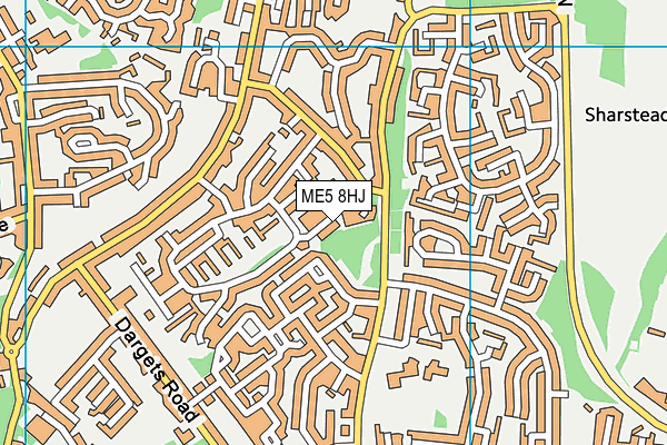 ME5 8HJ map - OS VectorMap District (Ordnance Survey)