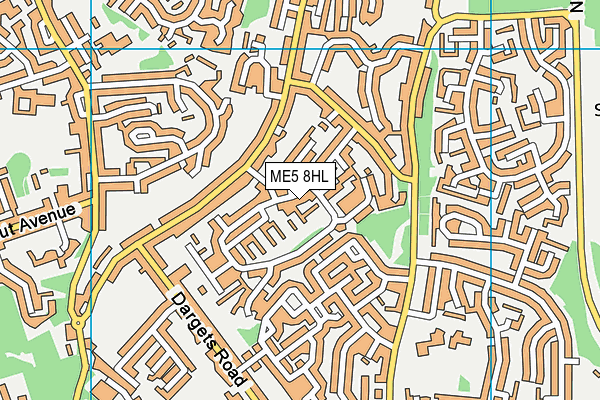 ME5 8HL map - OS VectorMap District (Ordnance Survey)