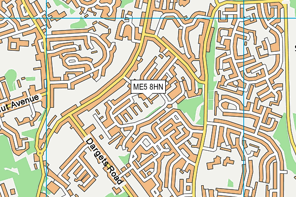 ME5 8HN map - OS VectorMap District (Ordnance Survey)