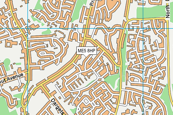 ME5 8HP map - OS VectorMap District (Ordnance Survey)