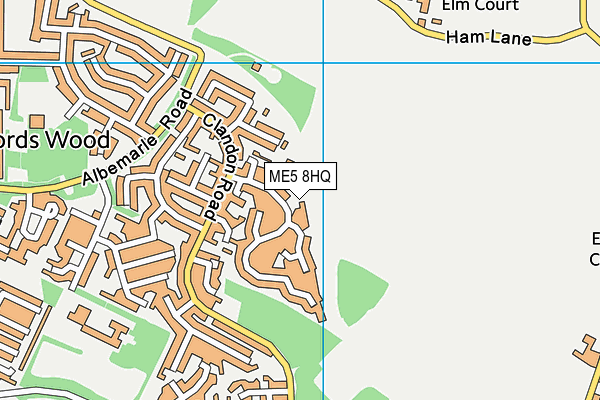 ME5 8HQ map - OS VectorMap District (Ordnance Survey)