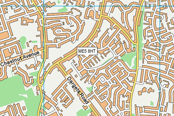 ME5 8HT map - OS VectorMap District (Ordnance Survey)
