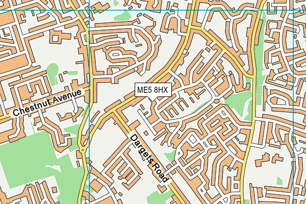 ME5 8HX map - OS VectorMap District (Ordnance Survey)