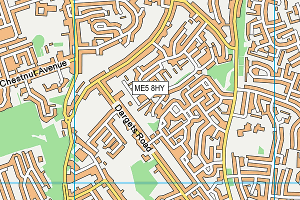 ME5 8HY map - OS VectorMap District (Ordnance Survey)