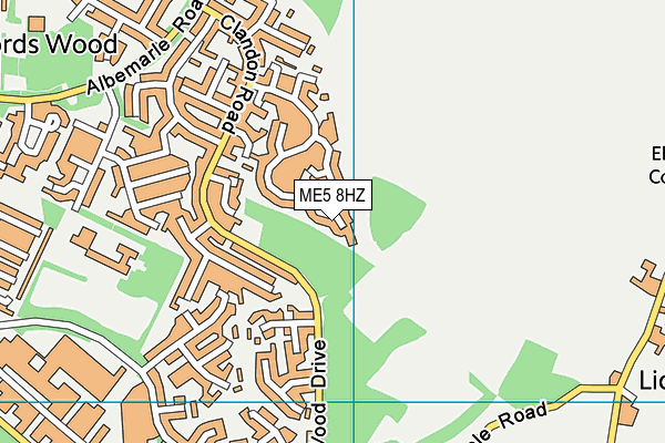 ME5 8HZ map - OS VectorMap District (Ordnance Survey)