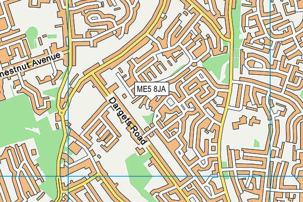 ME5 8JA map - OS VectorMap District (Ordnance Survey)