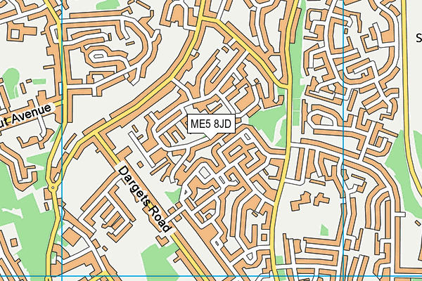 ME5 8JD map - OS VectorMap District (Ordnance Survey)