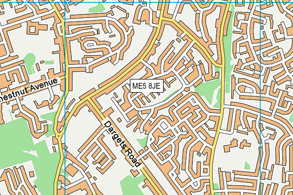 ME5 8JE map - OS VectorMap District (Ordnance Survey)