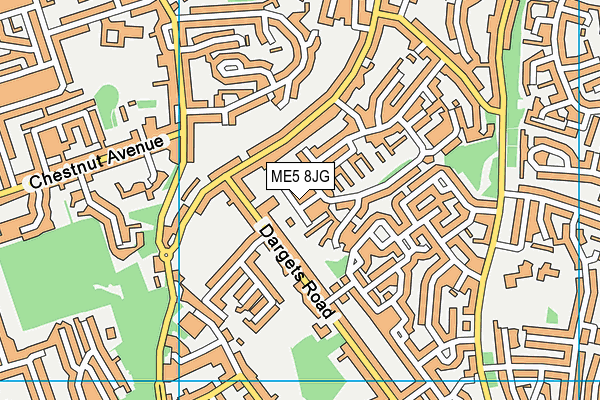 ME5 8JG map - OS VectorMap District (Ordnance Survey)