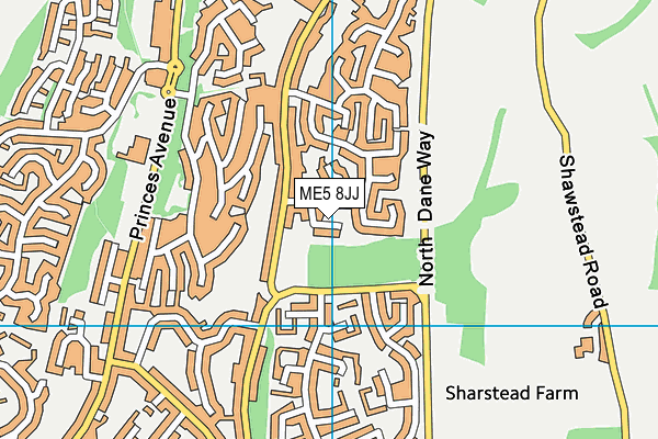ME5 8JJ map - OS VectorMap District (Ordnance Survey)