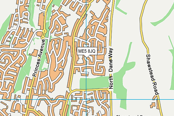 ME5 8JQ map - OS VectorMap District (Ordnance Survey)