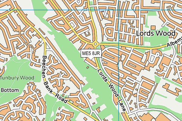 ME5 8JR map - OS VectorMap District (Ordnance Survey)