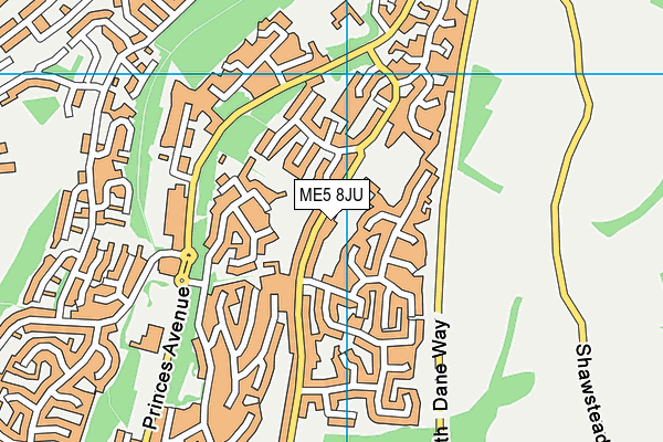 ME5 8JU map - OS VectorMap District (Ordnance Survey)
